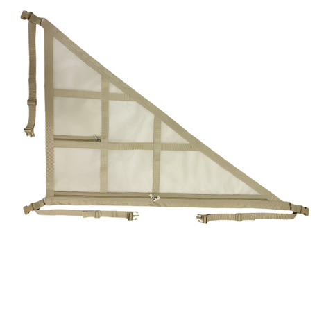Beige Car Roof Triangular Storage Net Adjustable Ceiling Organiser Car Organisers