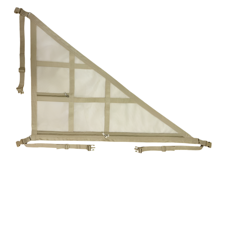 Beige Car Roof Triangular Storage Net Ceiling Organizer For Vehicles Car Organisers