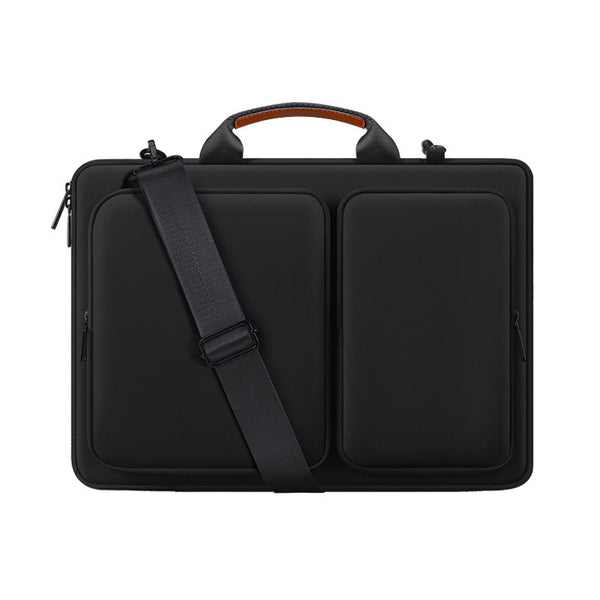 Elosung Black 15.6 Inch Shockproof Laptop Bag With Compartments Slim Design Travel Ready Laptop Cases & Bags