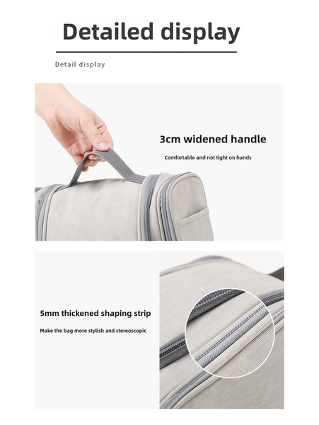 Large Capacity Travel Toiletry Bag With Dry Wet Separation Hanging Organizer Makeup Bags & Cases