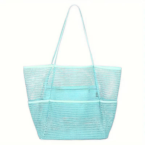 Pink Breathable Mesh Beach Tote Bag Women's Bags & Handbags