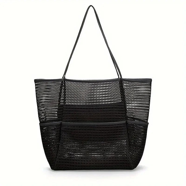 Pink Breathable Mesh Beach Tote Bag Women's Bags & Handbags