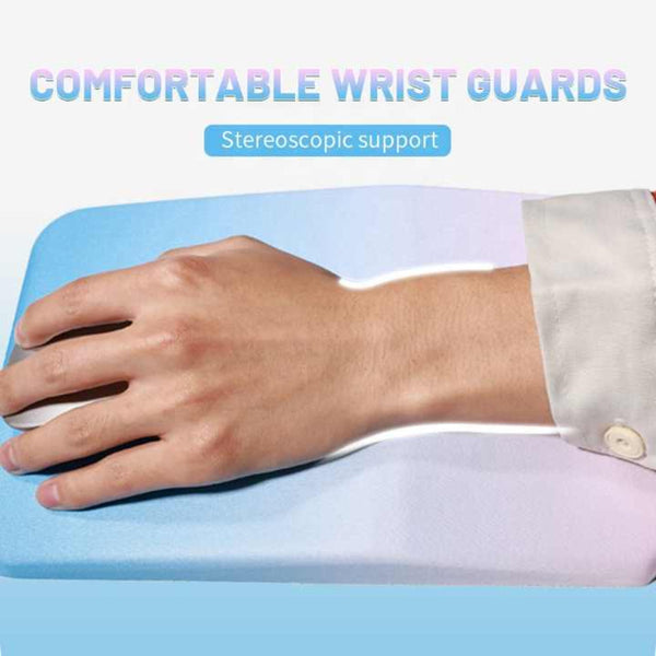 Ergonomic Pu Anti Slip Mouse Pad With Wrist Support Rectangular Gradient Desk Mat For Gaming And Office Use Mouse Pads & Wrist Rests