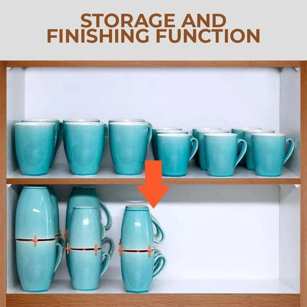 3 Pcs Orange Cup Holder For Mugs Glasses And Cups Stackable Space Saving Design 6.5Cm Diameter Other Kitchen Storage