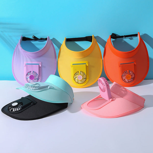 Elosung Uv Protection Fan Hat With Usb Rechargeable Cooling Hats