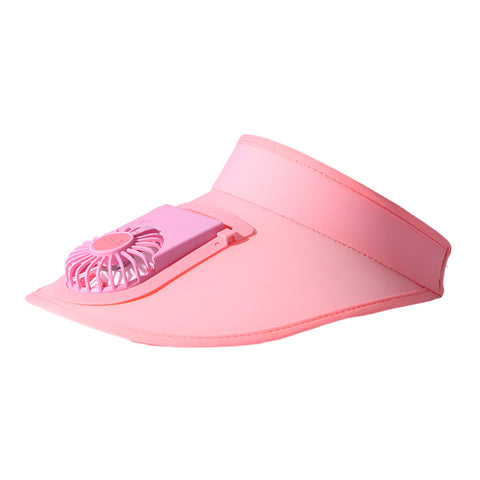 Pink Uv Protection Usb Rechargeable Fan Hat Hats