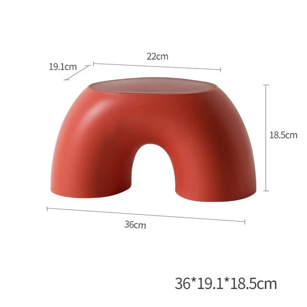 Elosung Red Minimalist Round Shape Footstool Anti Slip Rainbow Stool Home Creative Design Ottomans Footstools & Poufs