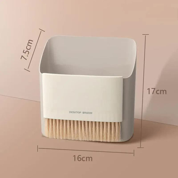 Elosung Mini Desktop Sweeper Trash Bin Set Compact Cleaning Brush Organiser Rubbish Bins