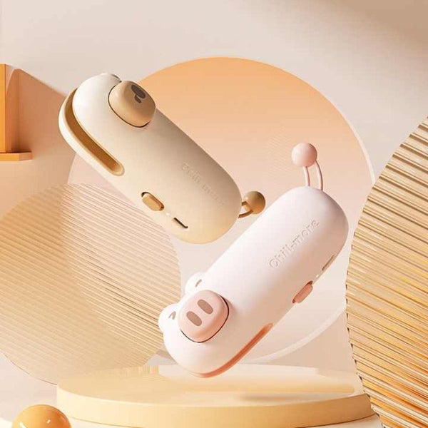 2 Pcs Pink Pig Mini Handheld Heat Sealing Machine For Food Bags Compact Portable Usb Rechargeable Vacuum Sealers