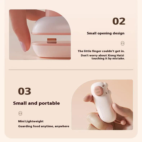 2 Pcs Pink Pig Mini Handheld Heat Sealing Machine For Food Bags A Compact Portable Usb Rechargeable Vacuum Sealers