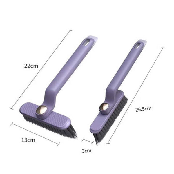 3 Pcs Purple Multi Function Rotating Gap Cleaning Brush 2 In 1 Hard Bristle For Bathroom Tiles And Grout Lines Cleaning Brushes