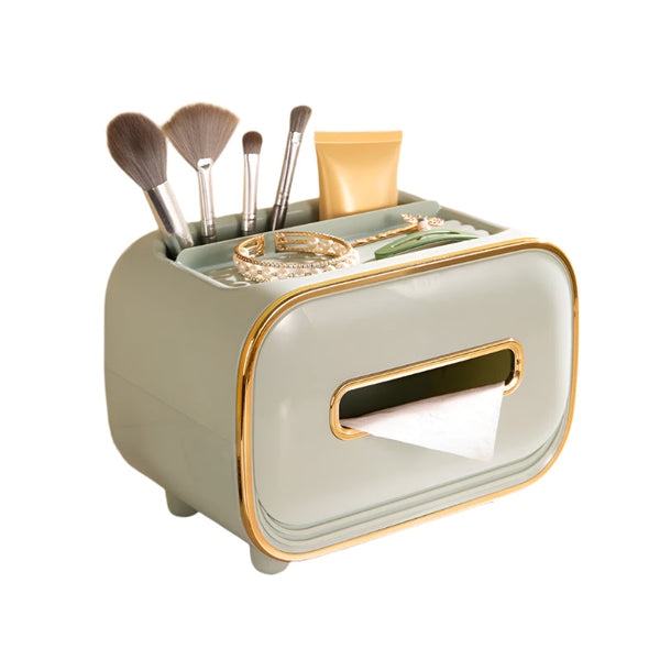 Light Green Pet Luxury Tissue Box Multifunctional Desktop Paper Towel Organizer For Home And Living Room Tissue Box Covers