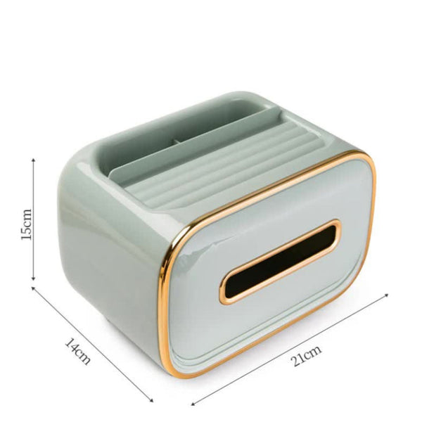 Light Green Pet Luxury Tissue Box Multifunctional Desktop Paper Towel Organizer For Home And Living Room Tissue Box Covers