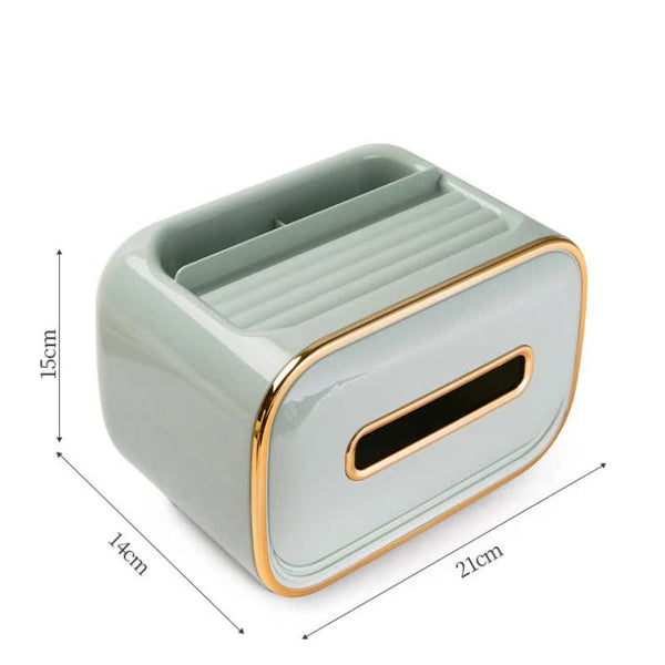 White Pet Luxury Tissue Box Multifunctional Desktop Paper Towel Organizer For Home And Living Room Tissue Box Covers