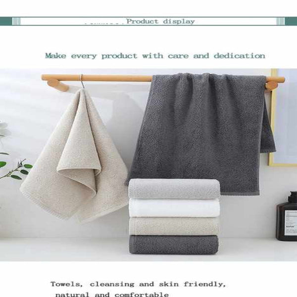 Grey Premium Cotton Towel Set 6 Pieces Soft & Absorbent Bath Towels For Adults Towels & Washcloths