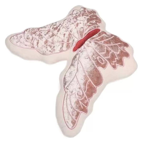 Pink 30Cm Butterfly Shaped Throw Pillow Soft Decorative Cushion With Embroidered Design Cushions & Decorative Pillows