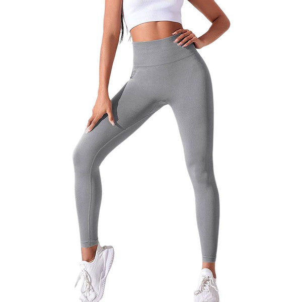 Dark Grey Size S High Waisted Butt Lifting Seamless Yoga Leggings For Women – Knitted Fitness Pants Women Leggings