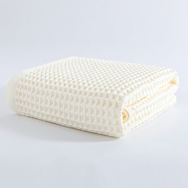 Pure Cotton Waffle Weave Bath Towel Soft Absorbent & Extra Large 70X140 Cm For Home Use Towels & Washcloths