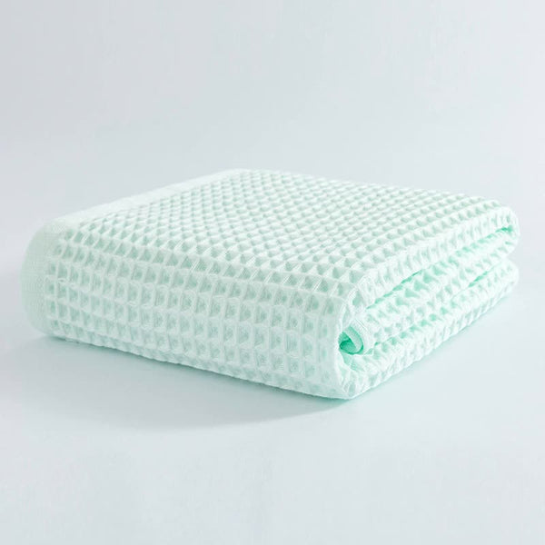 Pure Cotton Waffle Weave Bath Towel Soft Absorbent & Extra Large 70X140 Cm For Home Use Towels & Washcloths