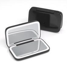 Black Mr2326c Portable Led Illuminated Makeup Mirror Foldable Lighted Vanity With 800Mah Battery Makeup Mirrors
