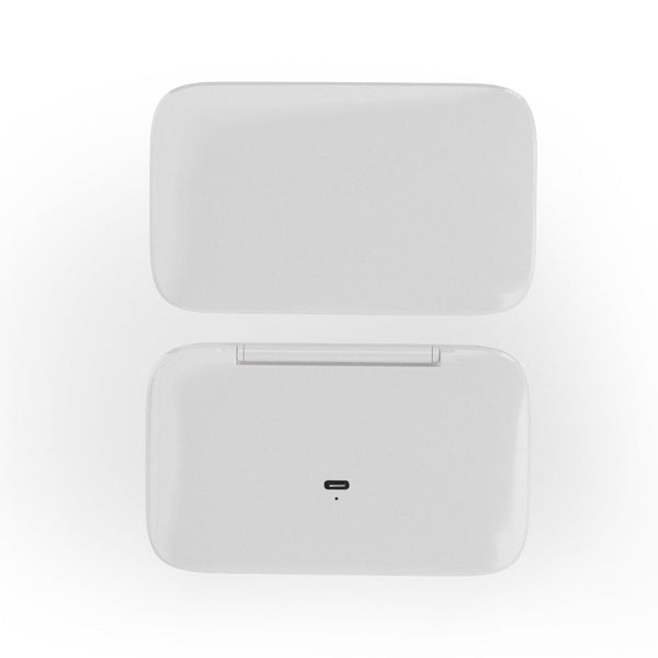 White Mr2326c Portable Led Illuminated Makeup Mirror Foldable Lighted Vanity With 800Mah Battery Makeup Mirrors