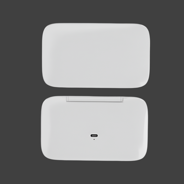 White Mr2326c Portable Led Illuminated Makeup Mirror Foldable Lighted Vanity With 800Mah Battery Makeup Mirrors