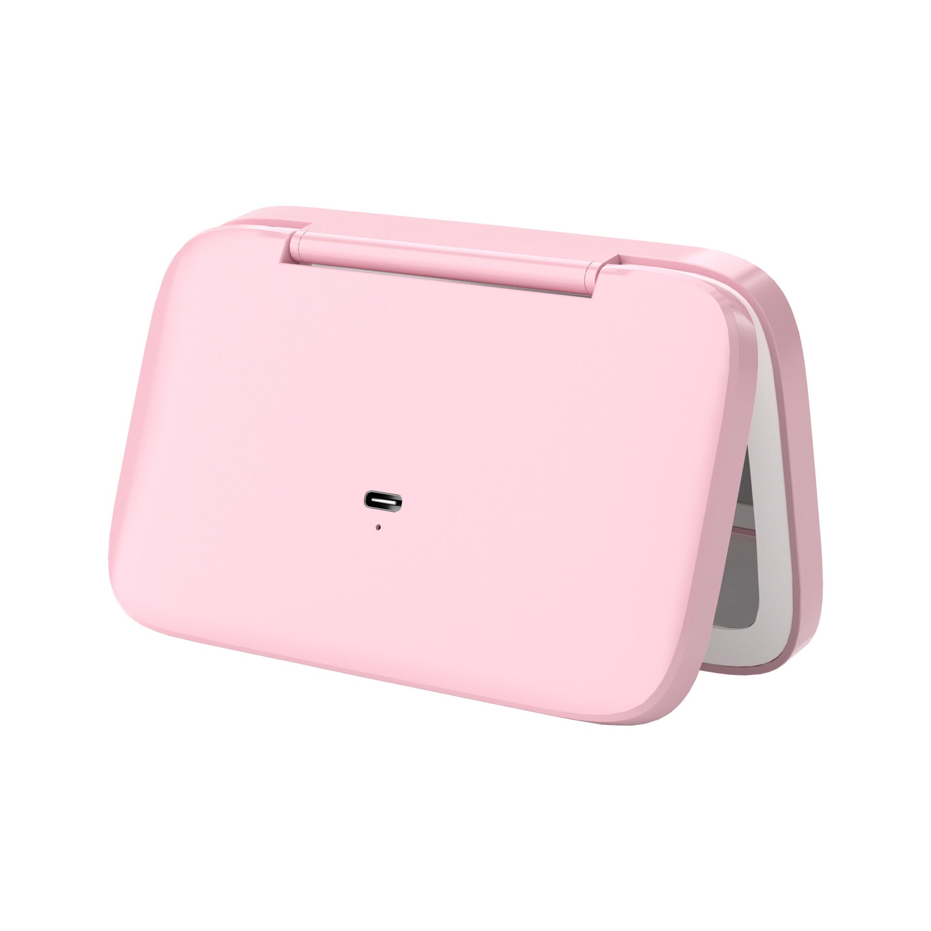 Elosung Led Illuminated Makeup Mirror Foldable Lighted Vanity With 801Mah Battery Pink Makeup Mirrors