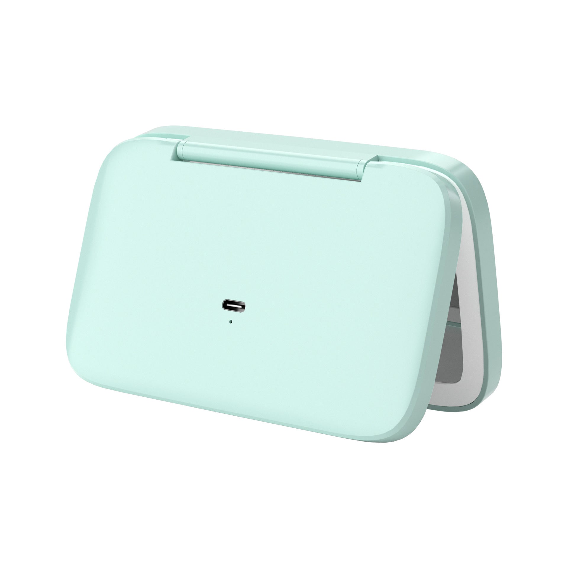 Elosung Green Mr2326c Portable Led Illuminated Makeup Mirror Foldable Lighted Vanity With 802Mah Battery Makeup Mirrors