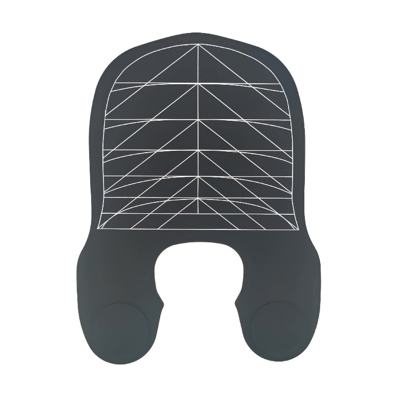 Black Striped Silicone Hairdressing Cape Extended Oversized Shoulder Pad For Dyeing Perming Sets & Kits