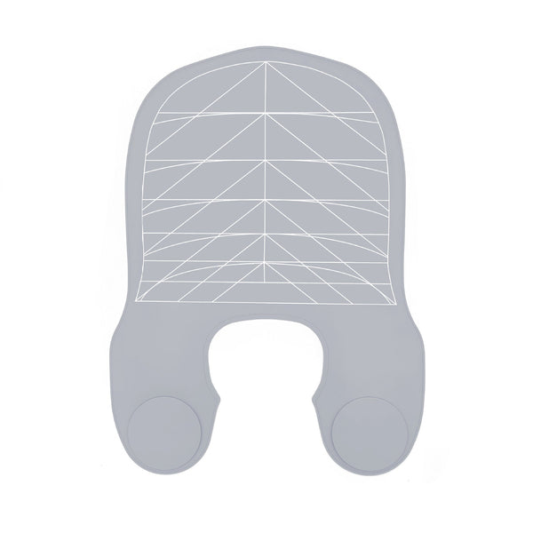 Elosung Gray Striped Silicone Hairdressing Cape Extended Oversized Shoulder Pad For Dyeing And Perming Styling Capes & Gowns