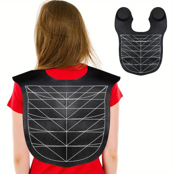 Elosung Gray Striped Silicone Hairdressing Cape Extended Oversized Shoulder Pad For Dyeing And Perming Styling Capes & Gowns