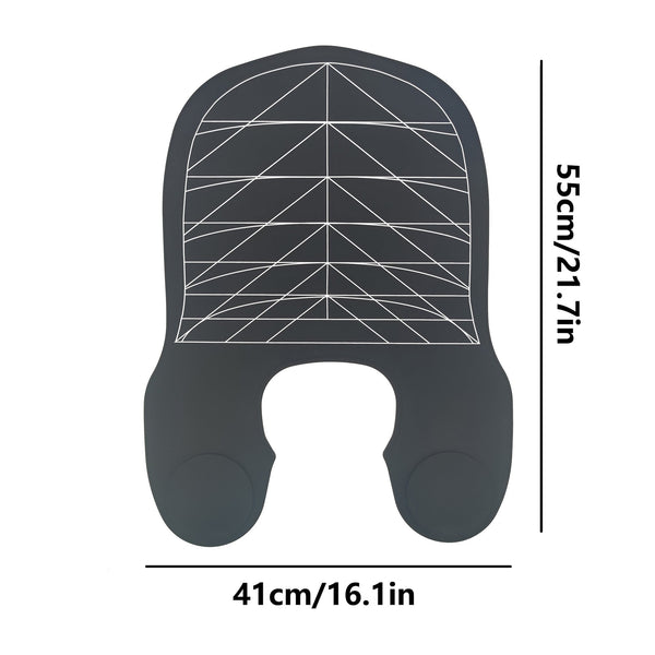 Elosung Gray Striped Silicone Hairdressing Cape Extended Oversized Shoulder Pad For Dyeing And Perming Styling Capes & Gowns