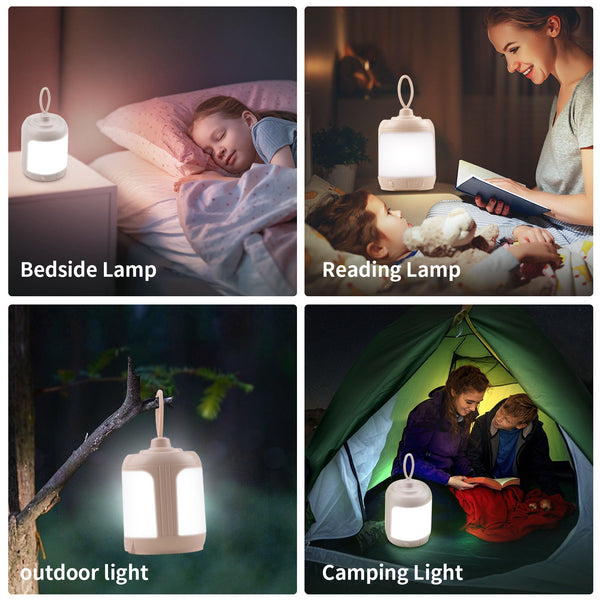 Elosung 2Pcs Outdoor Camping Lantern Rechargeable Waterproof Led Light 4 Modes Lanterns