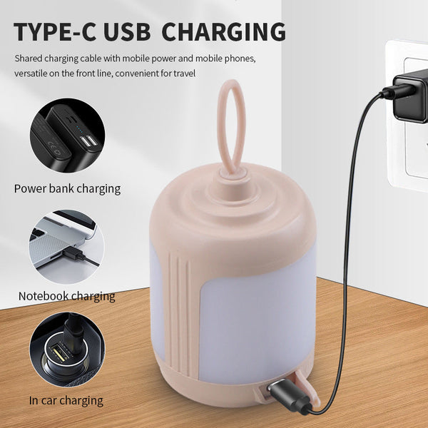 Elosung 2Pcs Outdoor Camping Lantern Rechargeable Waterproof Led Light 4 Modes Lanterns