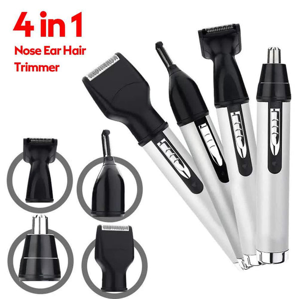 Elosung 4 In 1 Electric Nose And Ear Hair Trimmer Set Usb Rechargeable Grooming Kit Clippers & Trimmers