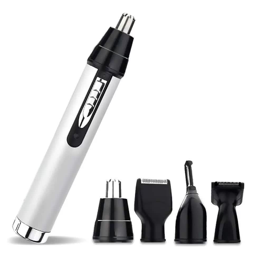 Elosung 4 In 1 Electric Nose And Ear Hair Trimmer Set Usb Rechargeable Grooming Kit Clippers & Trimmers