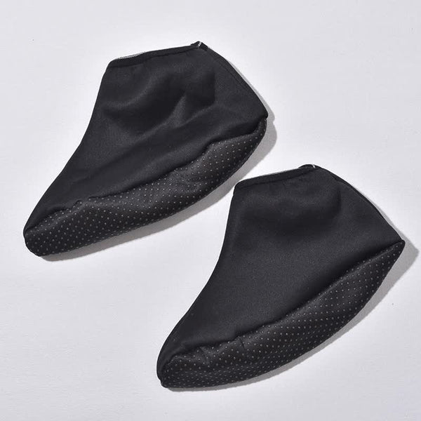 Elosung 6 Pairs Women's Cozy Black Non Slip Mid Calf Warm Fleece Lined High Top Floor For Fall & Winter Socks