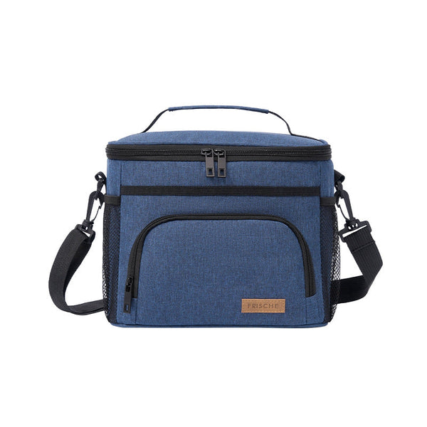 Blue Insulated Lunch Bag Cooler Tote 9L Leakproof Thermal Box With Shoulder Strap & Pockets For Work Picnic Travel Lunchboxes & Bags