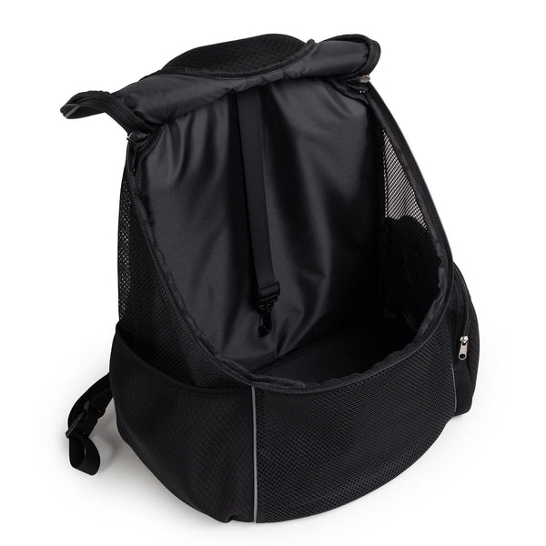 Black Breathable Mesh Pet Carrier Backpack Head Out Design For Small Dogs & Cats Ventilated Travel Hiking Bag With Front Entry Pockets Small Animal Su