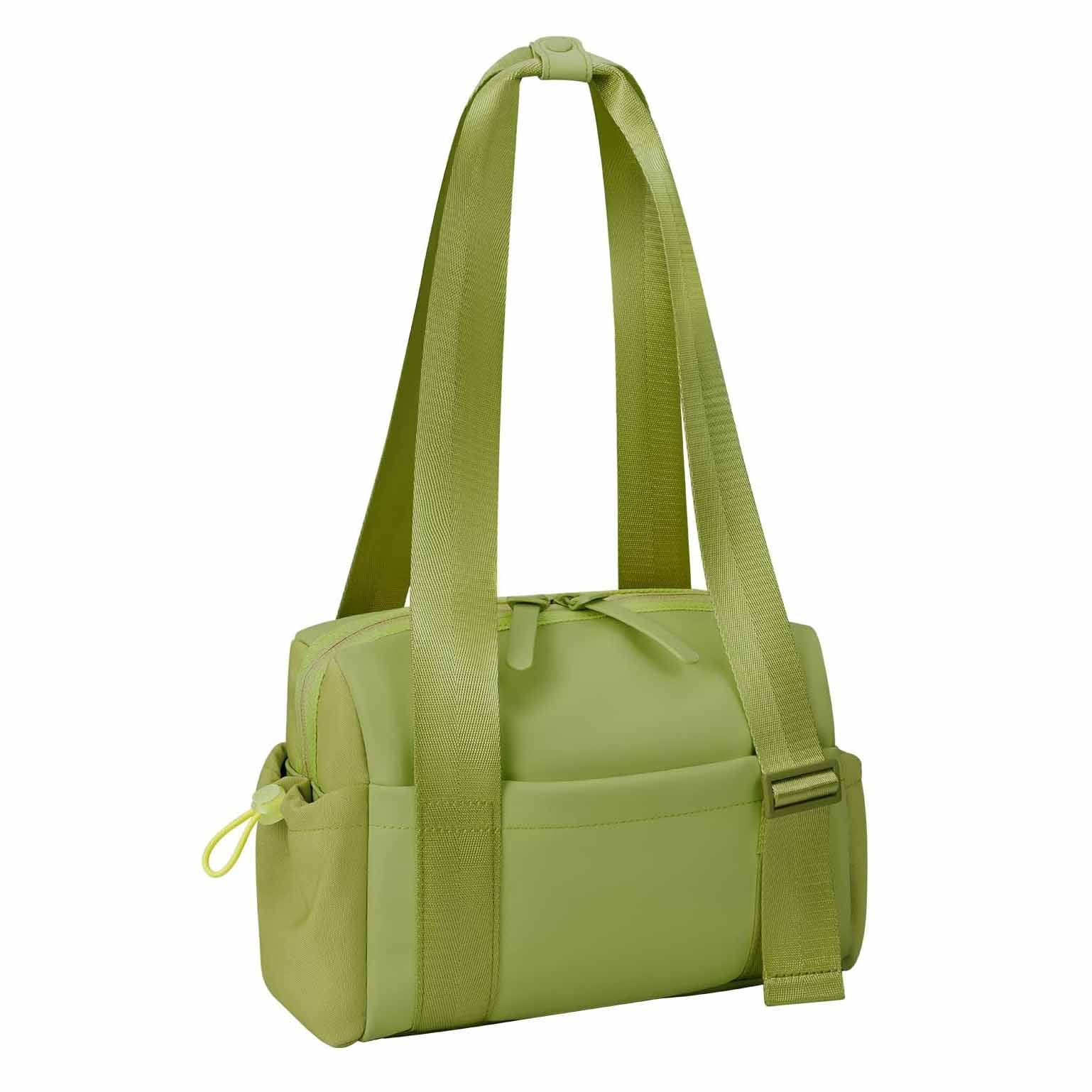 Stylish Mini Gym Bag Travel Tote Compact Duffel With Wet Pocket Luggage Sleeve Multiple Compartments Green Gym Bags