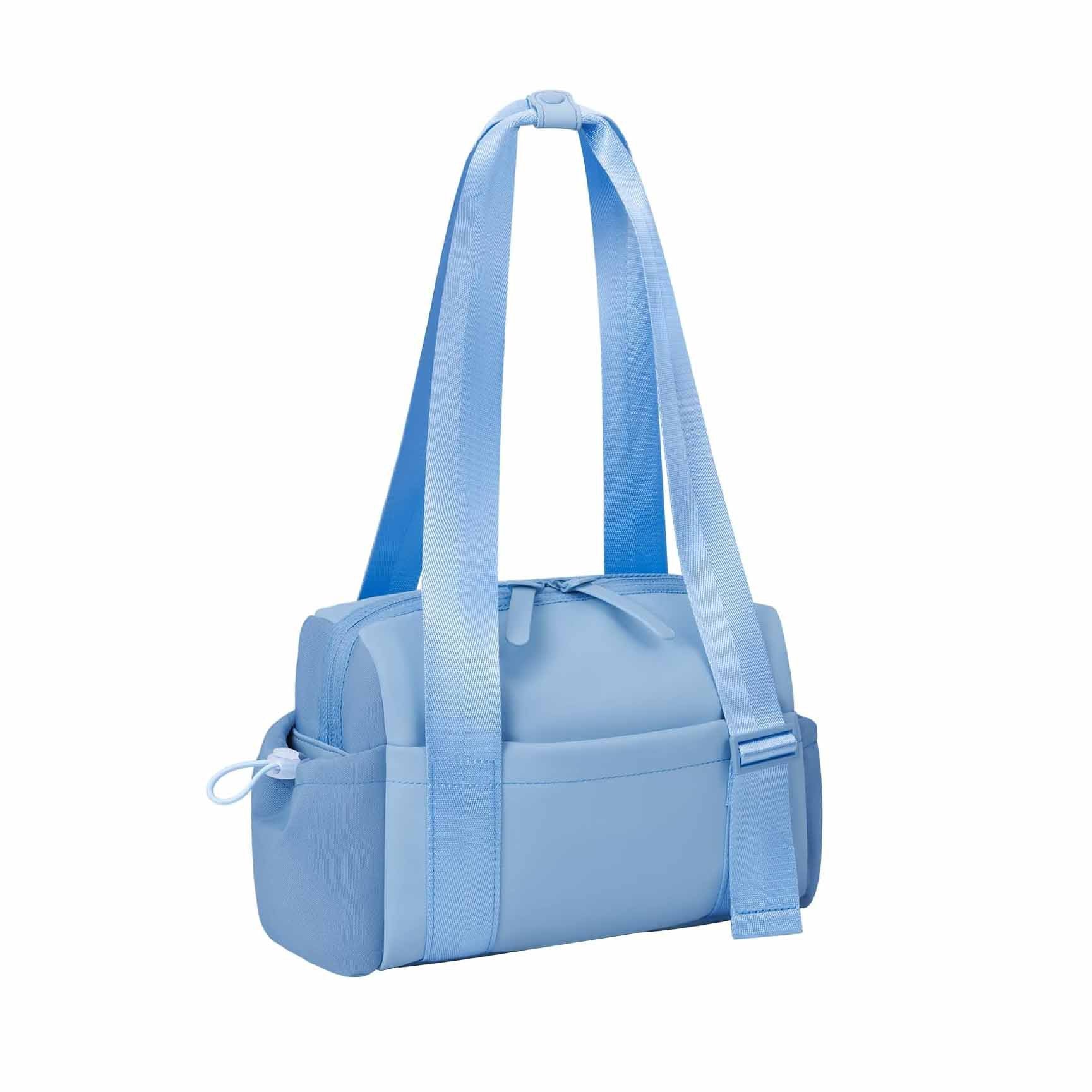 Stylish Mini Gym Bag Travel Tote Compact Duffel With Wet Pocket Luggage Sleeve Multiple Compartments Blue Gym Bags
