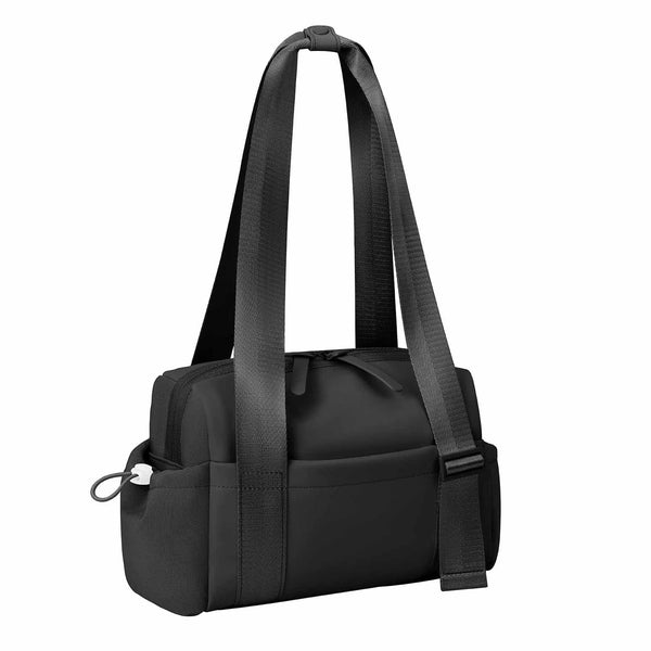 Stylish Mini Gym Bag Travel Tote Compact Duffel With Wet Pocket Luggage Sleeve Multiple Compartments Black Gym Bags