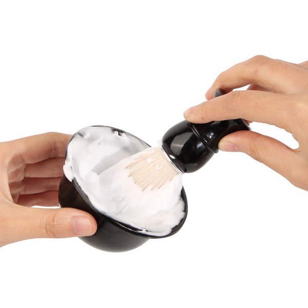 2 Pcs Men's Shaving Brush Set With Lathering Bowl And Stand Professional Beard Grooming Kit For Wet Men's Shavers