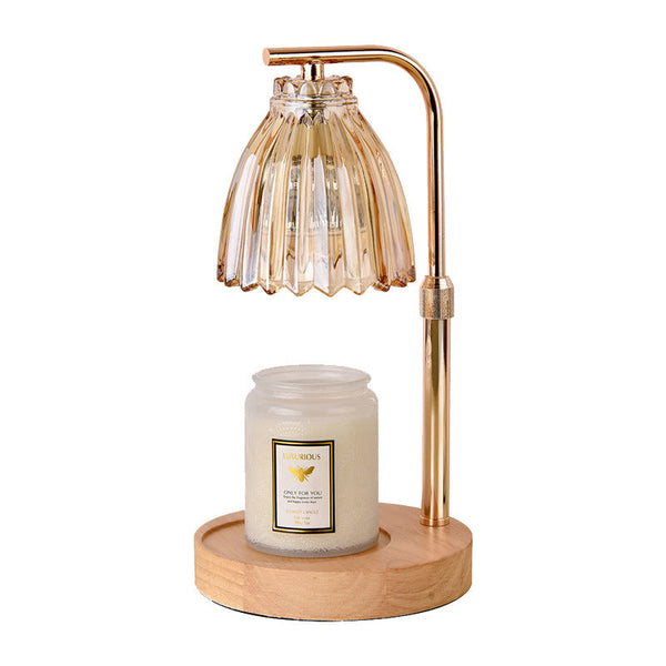 Elegant Gold Candle Warmer Lamp With Timer And Dimming Scented Candle Melter For Home Decor Lamps