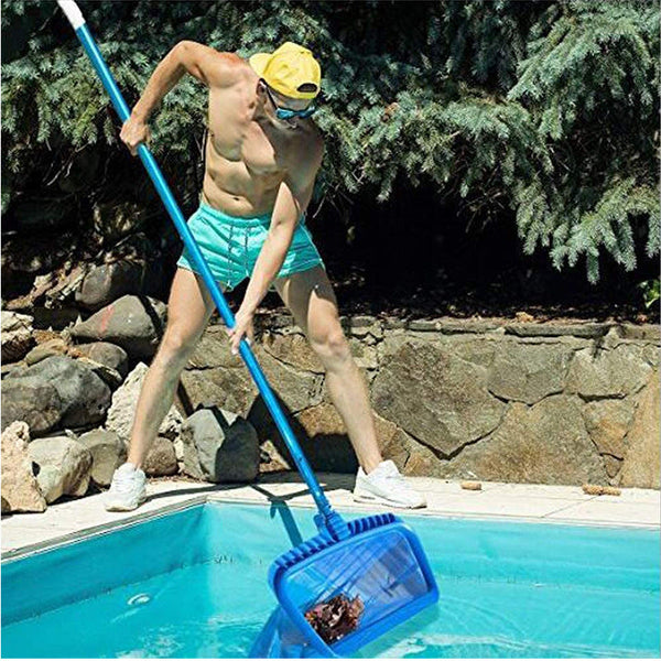 Blue Deep Water Pool Skimming Net Durable Cleaning Tool For Maintenance (Pole Not Included) Handheld Pool Brushes & Nets