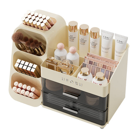 Spacious Cosmetic Organizer Multi Functional Vanity Storage Lipsticks Skincare 35X19x25cm Makeup Bags & Cases