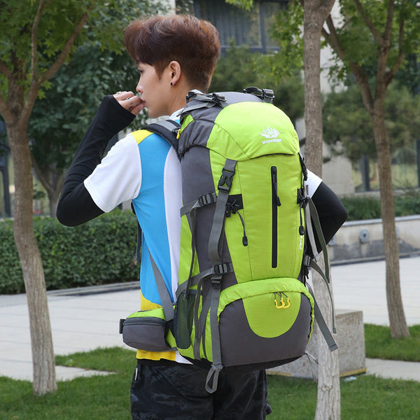 Green 36 55L Outdoor Hiking Backpack Durable Water Resistant Travel Bag For Trekking Camping And Adventure Climbing Bags