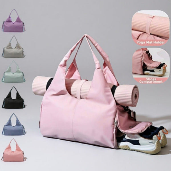 Black Stylish Womenas Travel Bag Large Capacity Fitness & Yoga With Separate Shoe Compartment Food Storage Containers