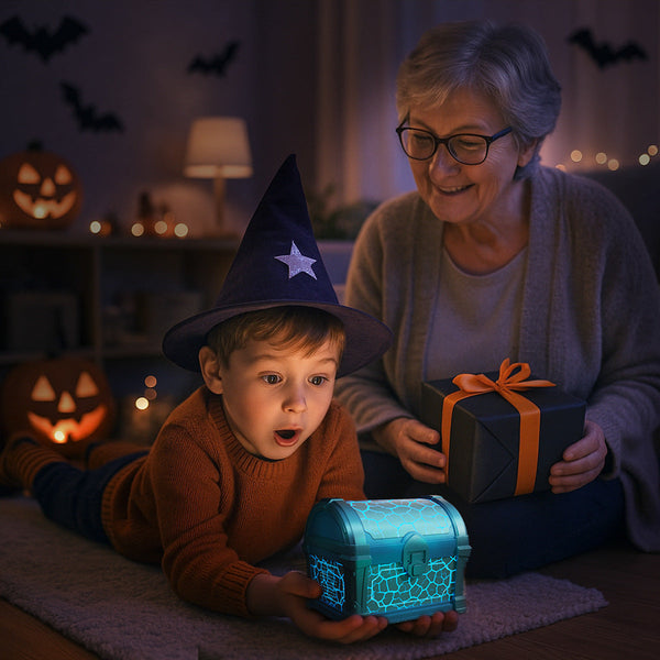 Treasure Chest Projection Lamp With Bluetooth Speaker And Mood Light Lamps