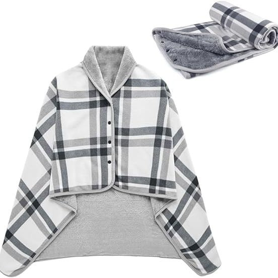 Tabula Rasa 100X140cm Wearable Fleece Blanket Soft Warm & Anti Pilling Stylish Plaid Design Blankets